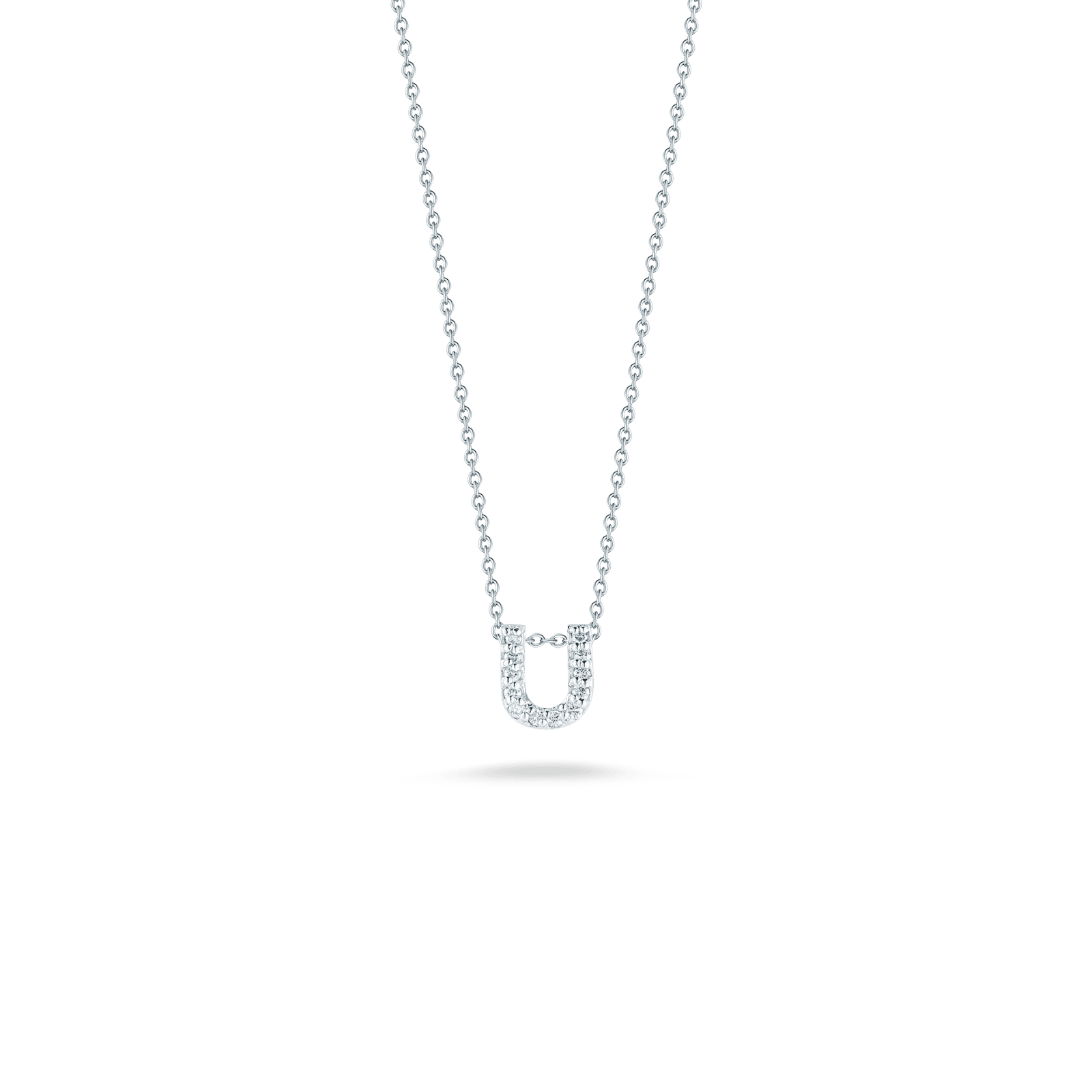 Love Letter 'U' Pendant with Diamonds