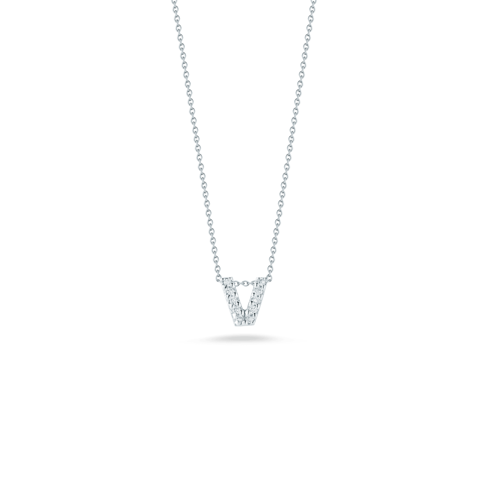 Love Letter 'V' Pendant with Diamonds