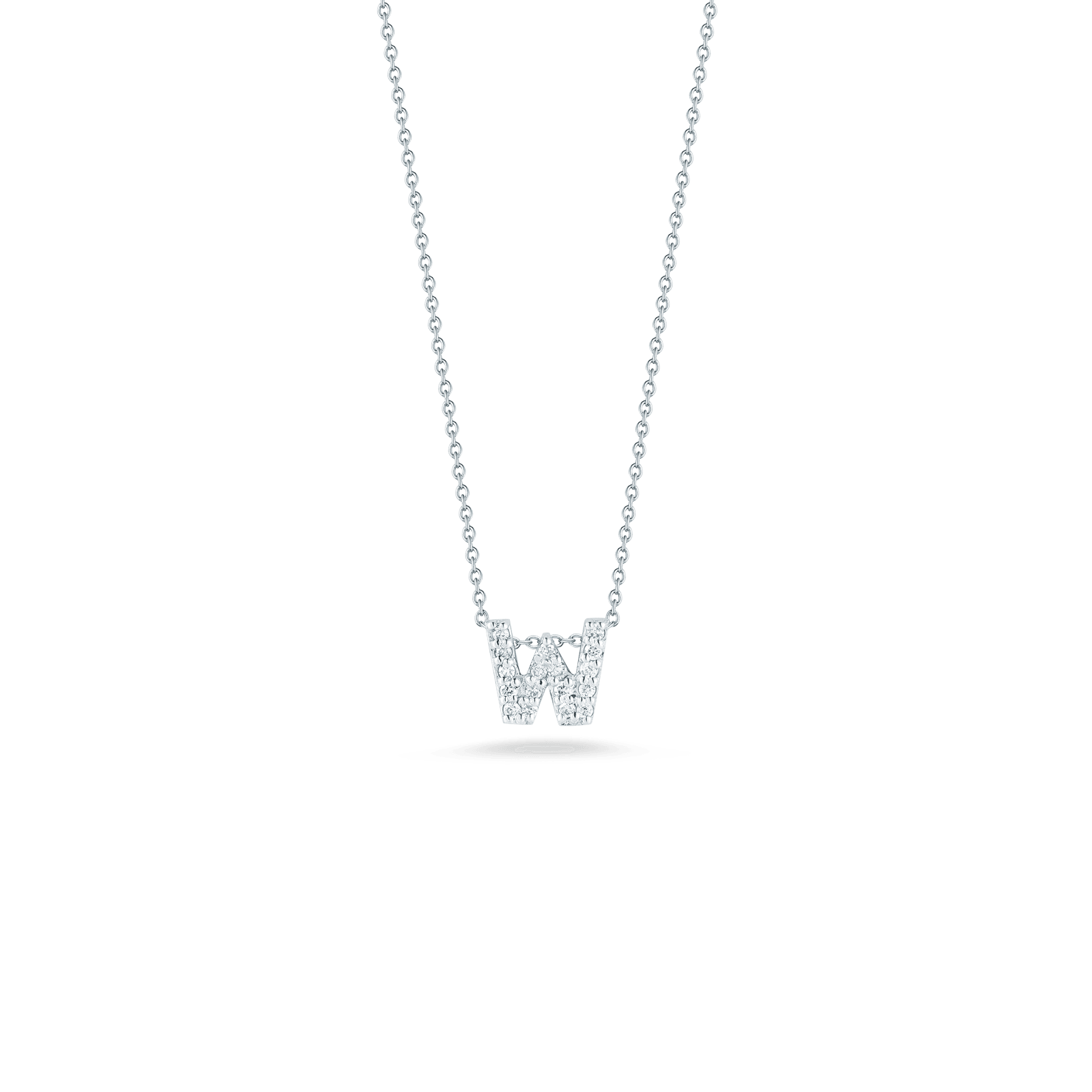 Love Letter 'W' Pendant with Diamonds