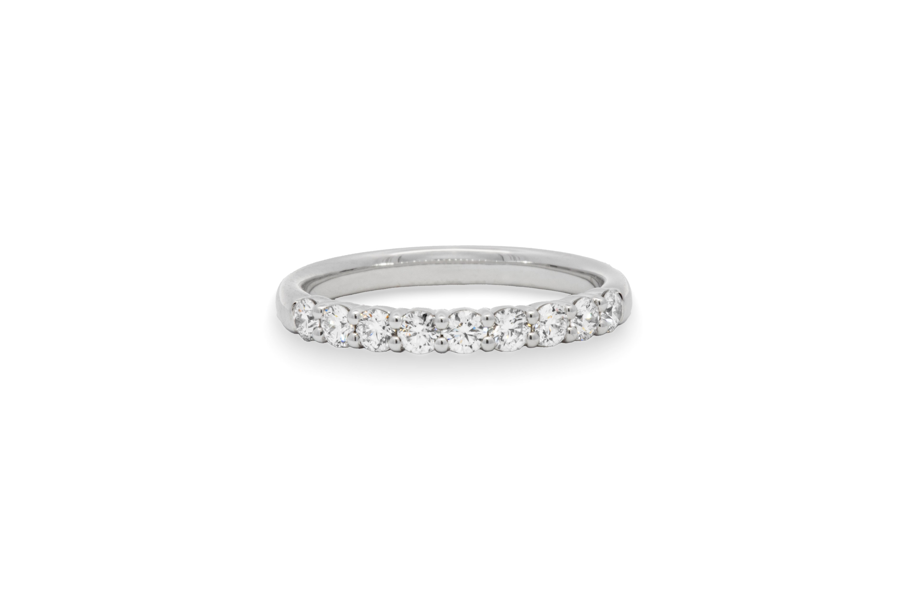 18K White Gold Signature 9 Stone Band
