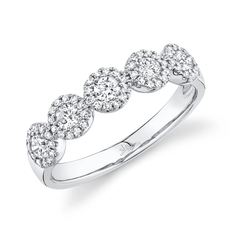14K White Gold Diamond Cluster Ring