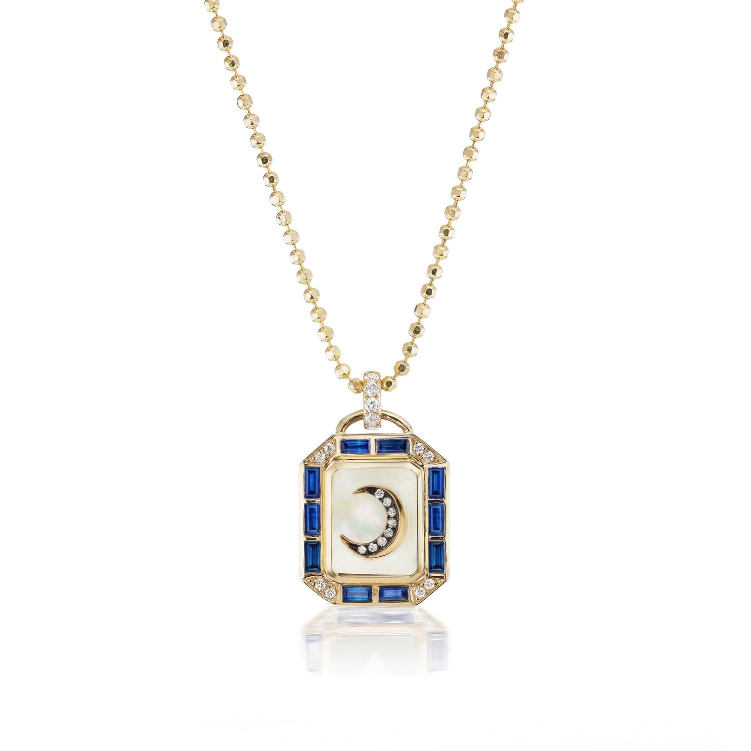 18k Yellow Gold La Luna Mini Tarot Necklace