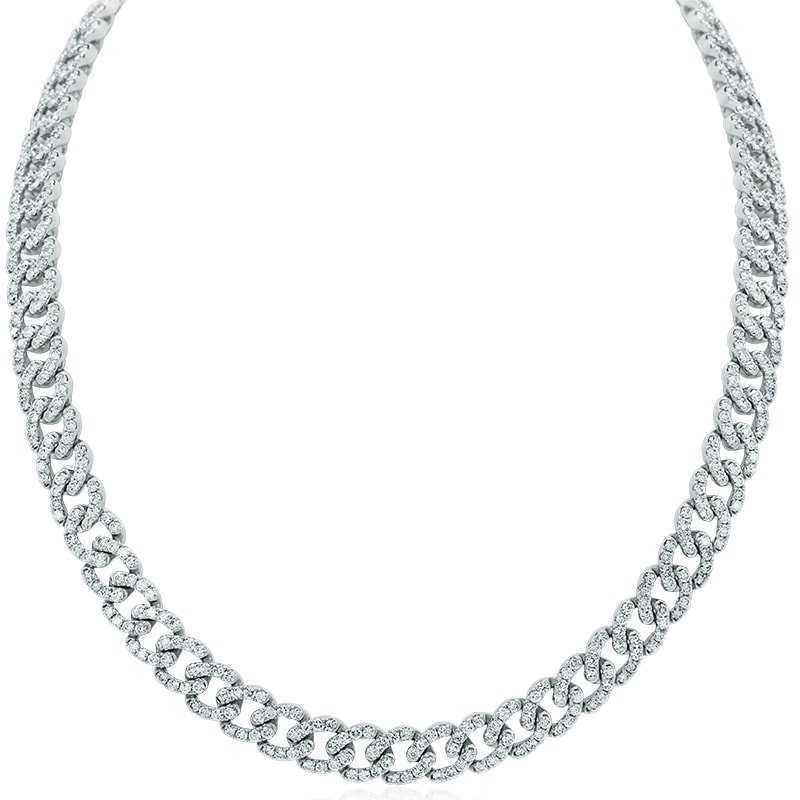18k White Gold Diamond Necklace