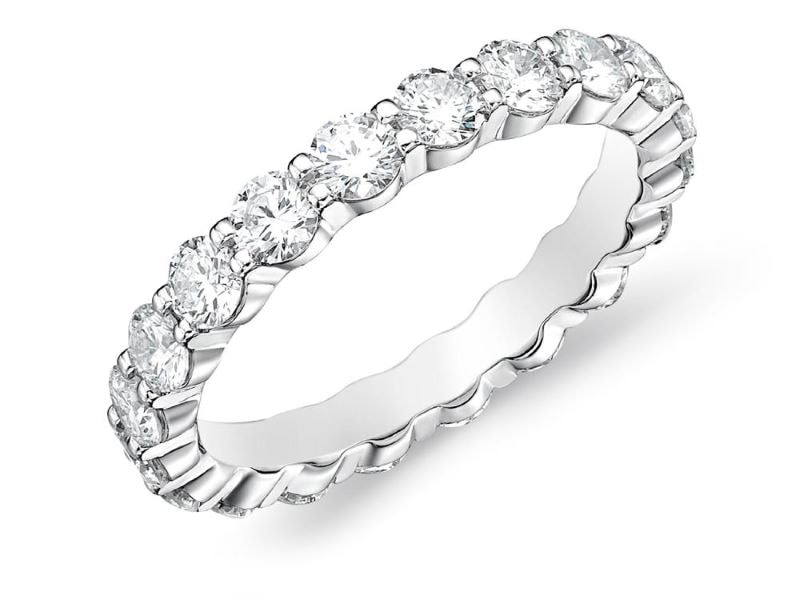 18k White Gold Petite Diamond Eternity Band