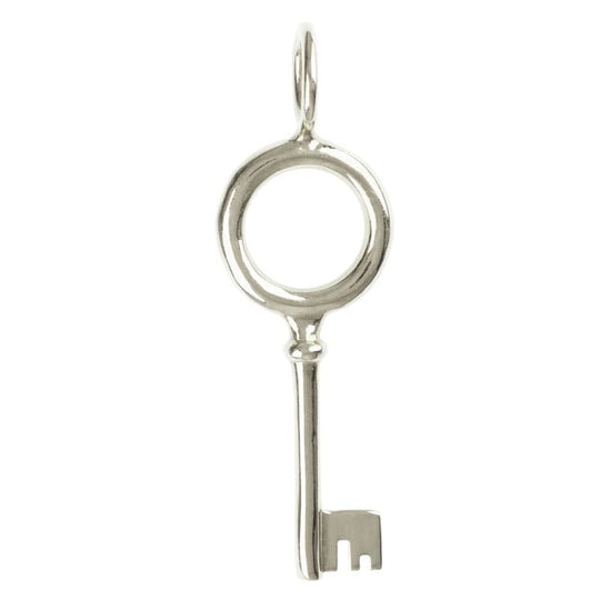 Silver Skate Key Charm